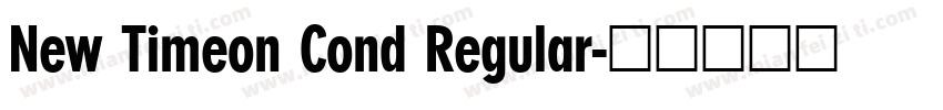 New Timeon Cond Regular字体转换